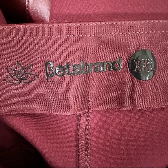 Betabrand Jett Dress Yoga Skinny Pants Faux Leather Cranberry Size XXL - Picture 12 of 13